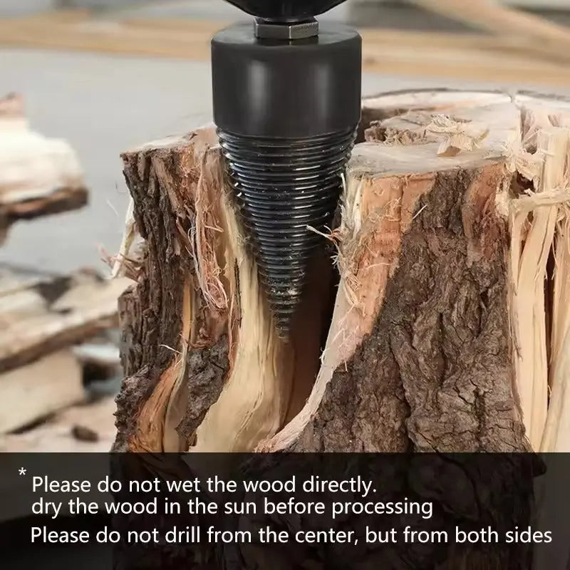 BowLift | Wood drill attachment – Efficient splitting attachment for firewood quickly and easily