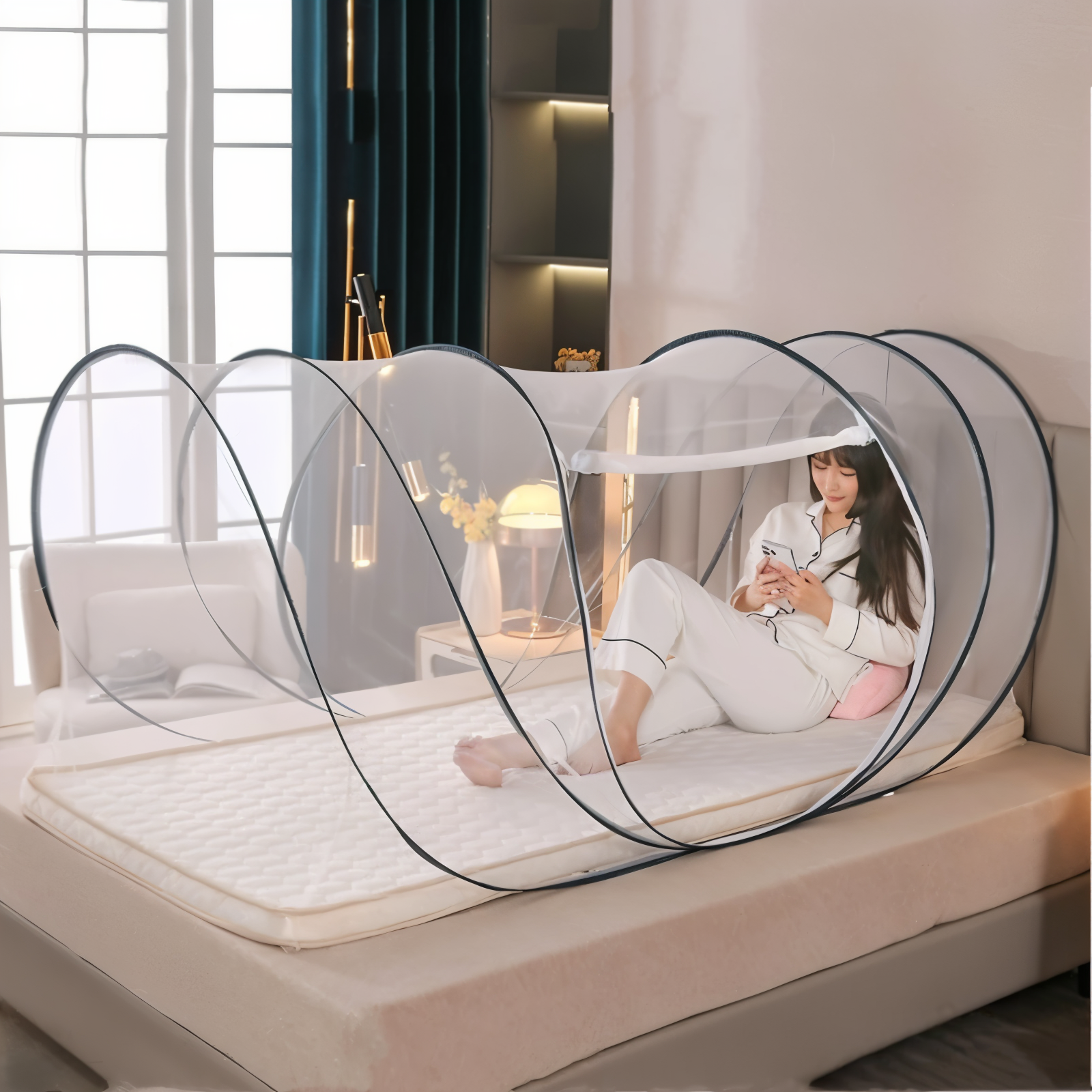 BowLift | CircleGuard – Foldable Round Mosquito Net in Compact Travel Size