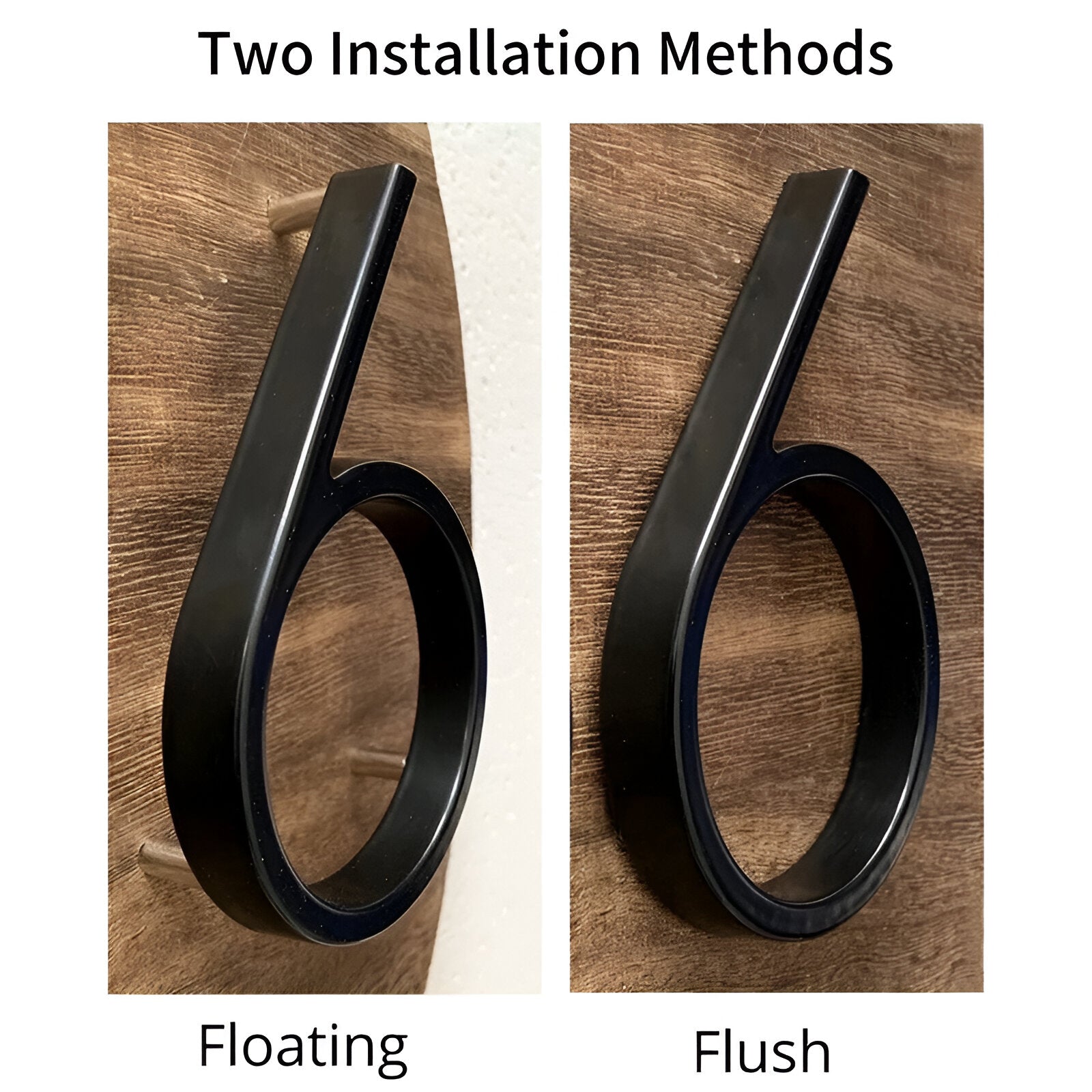 BowLift | Black Full House Number - House Number Modern - House Number Sign