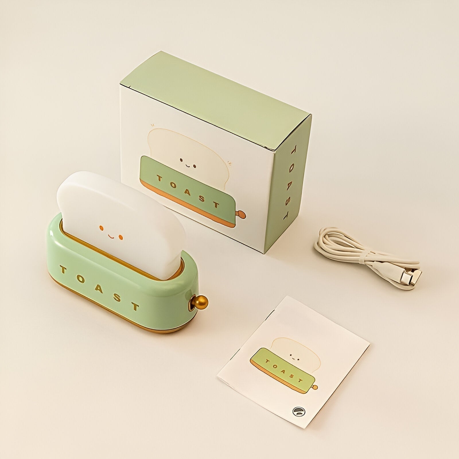 BowLift | TinyToast Table Lamp – Portable Toaster-Shaped Night Light with Dimmable LED & USB Port