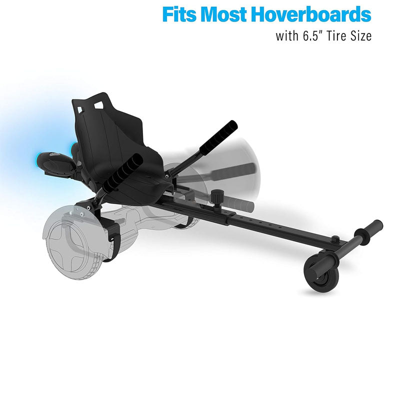 BowLift | Hoverboard Seat Attachment Compatible with All 6.5" & 8" Hoverboards Hand-Operated Rear Wheel Control Adjustable Frame Easy Install