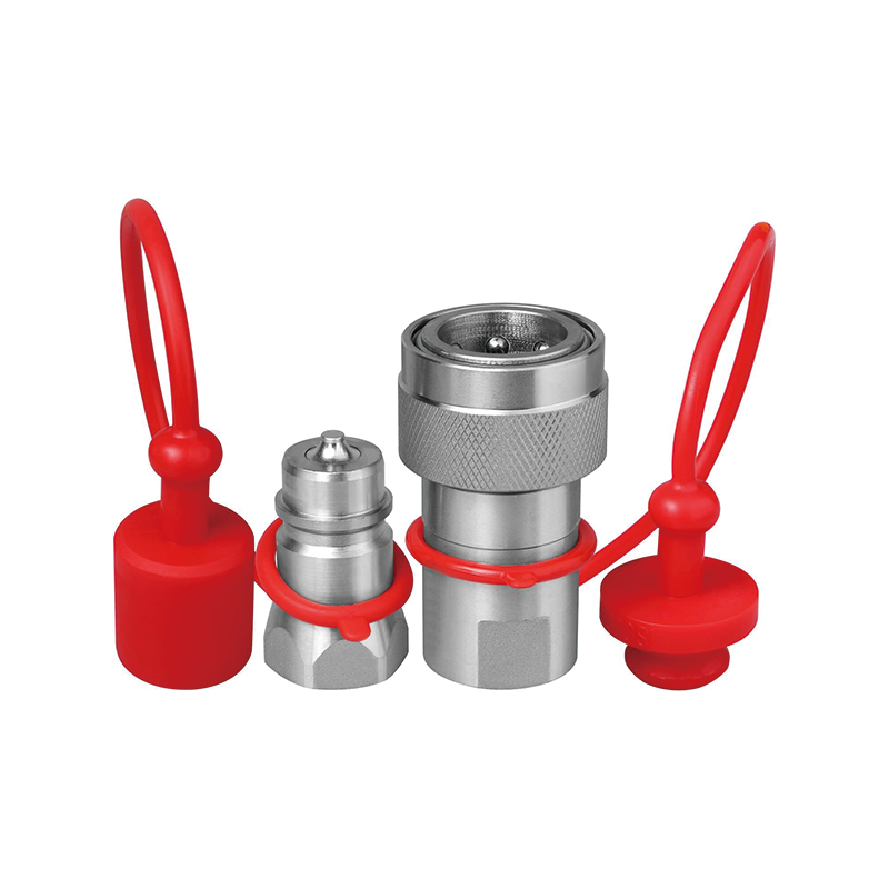 BowLift | 1/2" Hydraulic Quick Connect Tractor Couplers with Dust Caps,ISO 5675 Hydraulic Quick Coupler,for Bobcat Case, Kubota