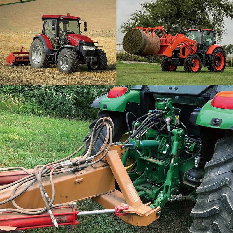 BowLift | 1/2" Hydraulic Quick Connect Tractor Couplers with Dust Caps,ISO 5675 Hydraulic Quick Coupler,for Bobcat Case, Kubota