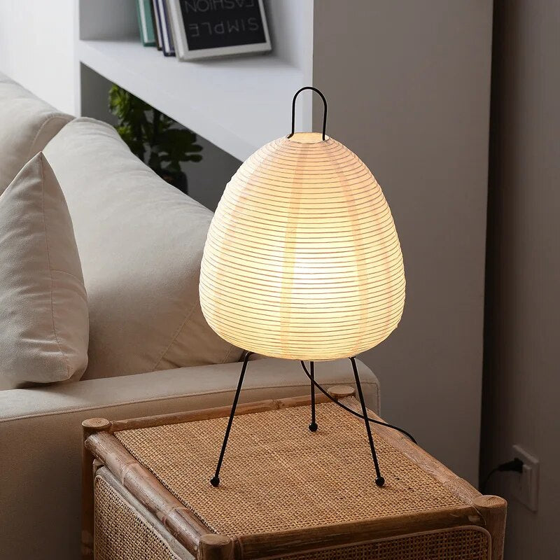 BowLift | Bedside Lamp Rice Paper Tripod Table Light