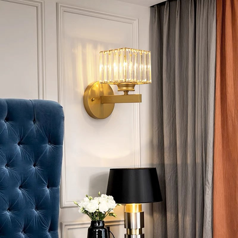 BowLift | Crystal Glass Wall Light With Modern Arm Design