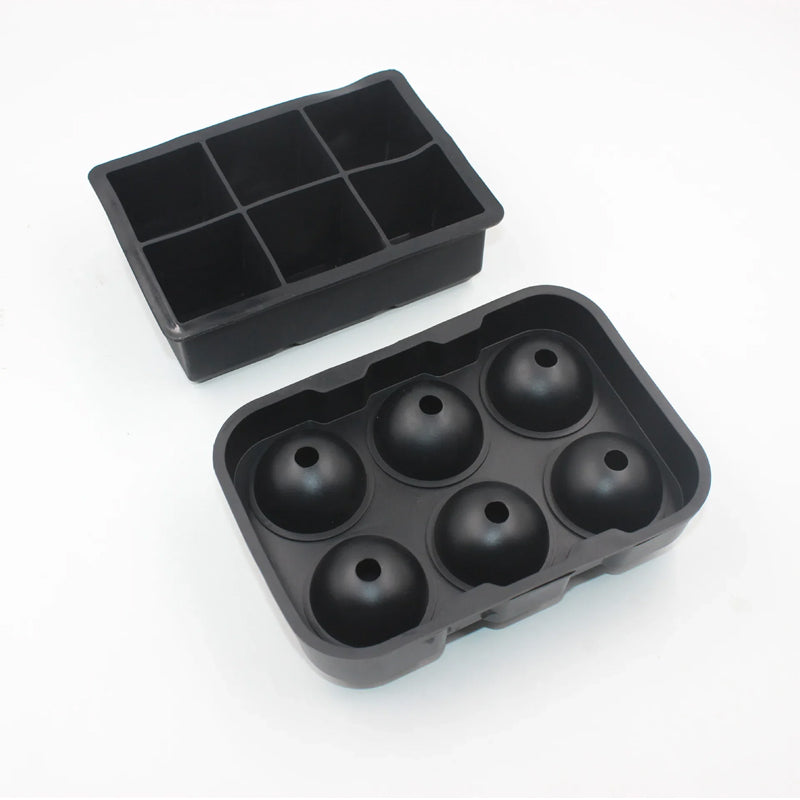 BowLift | 10PCS Ice Cube Trays Bpa Free Silicone Sphere Whiskey Ice Ball Large Square Ice Cube Molds With Funnel For Cocktails Bourbon