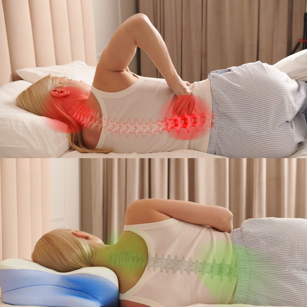 BowLift | Pillow for Side & Back Sleepers – Orthopedic Memory Foam Pillow for Neck & Shoulder Pain Relief and Perfect Sleep Alignment