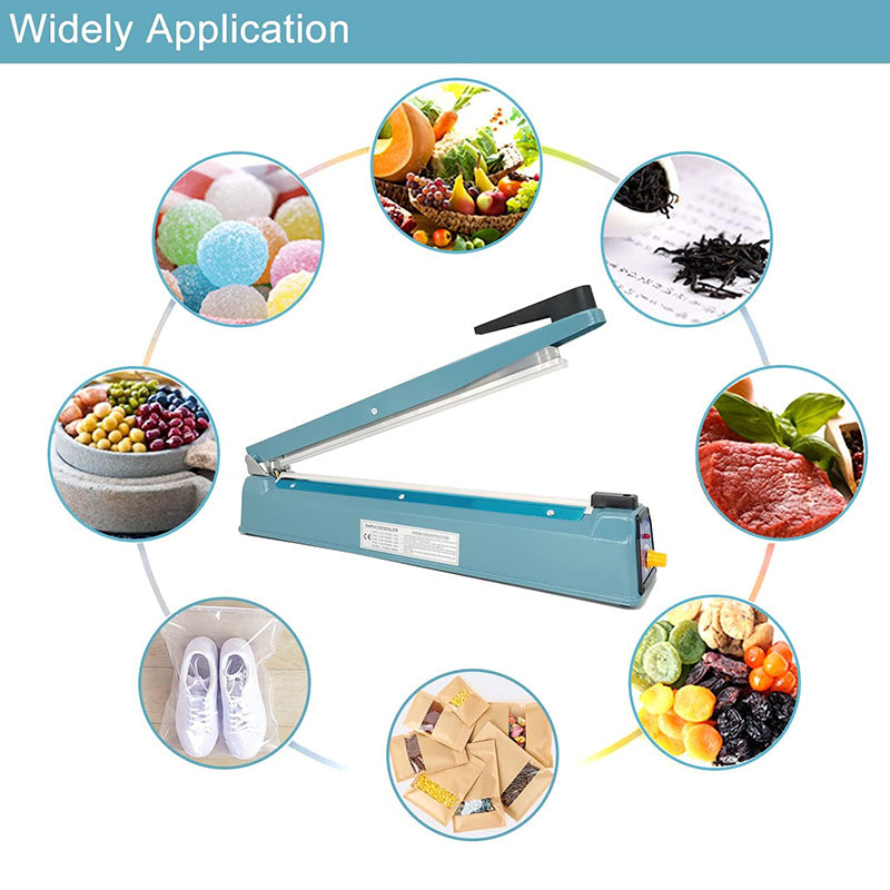 BowLift | 16 inch Impulse Sealer Heat Sealer Metal Plastic Bag Sealer Heat Seal Mylar Bag Sealer Sealing Machine with 4 Repair Kit