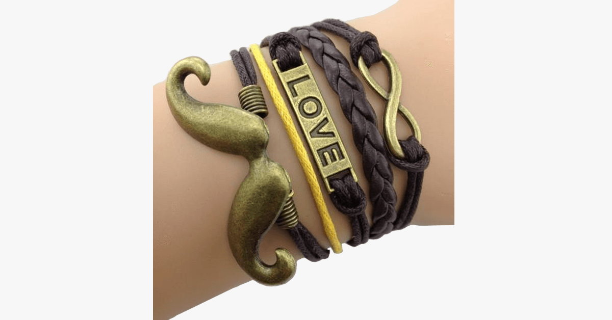 BowLift | Infinity Love Mustache Bracelet