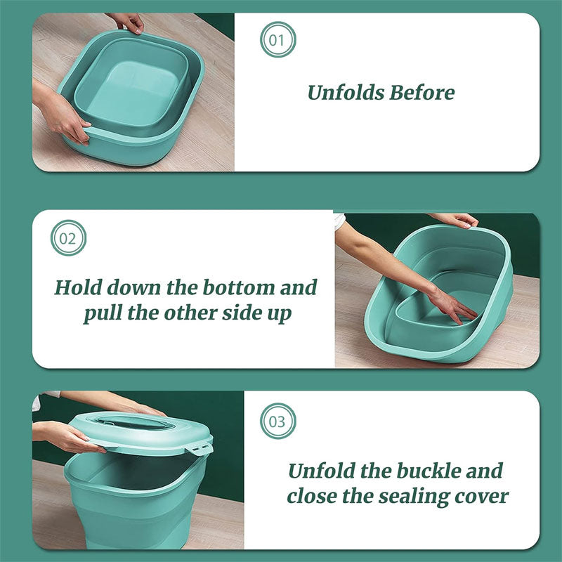 BowLift | Grain Rice Food Storage Container, Foldable, With Roller Seal Lock Lid