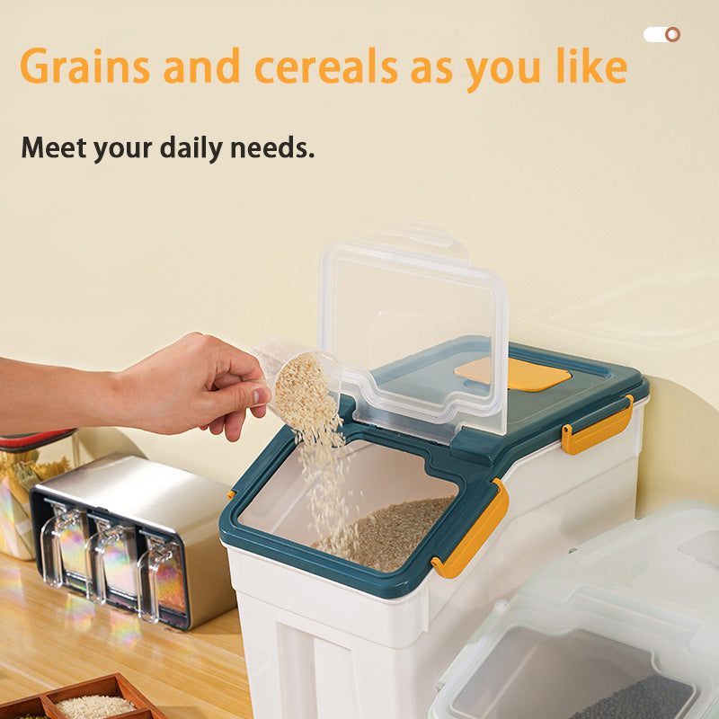 BowLift | Household Kitchen Rice Bucket, Moisture-Proof And Insect-Proof Thickened Sealed Grain Storage Box Rice Bucket Box