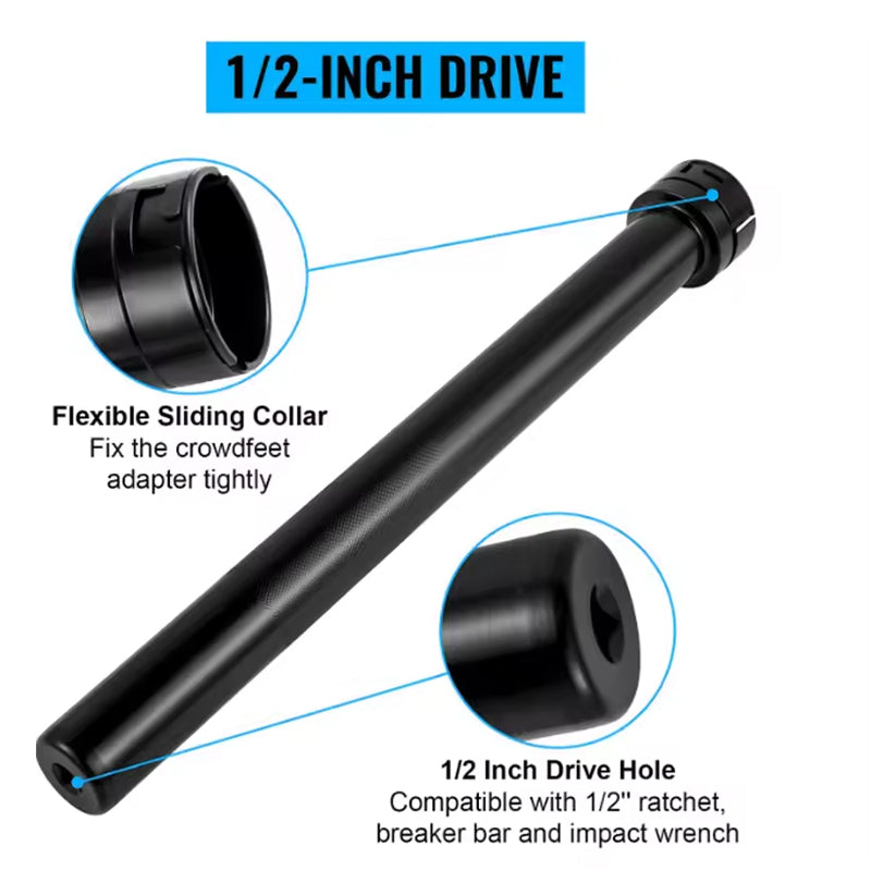 BowLift | 13pcs 1/2" Drive Dual Inner Tie Rod End Remover Installer Removal Tool Kit Set Crowfoot Adapters Inner Tie Rod Removal Tool Set