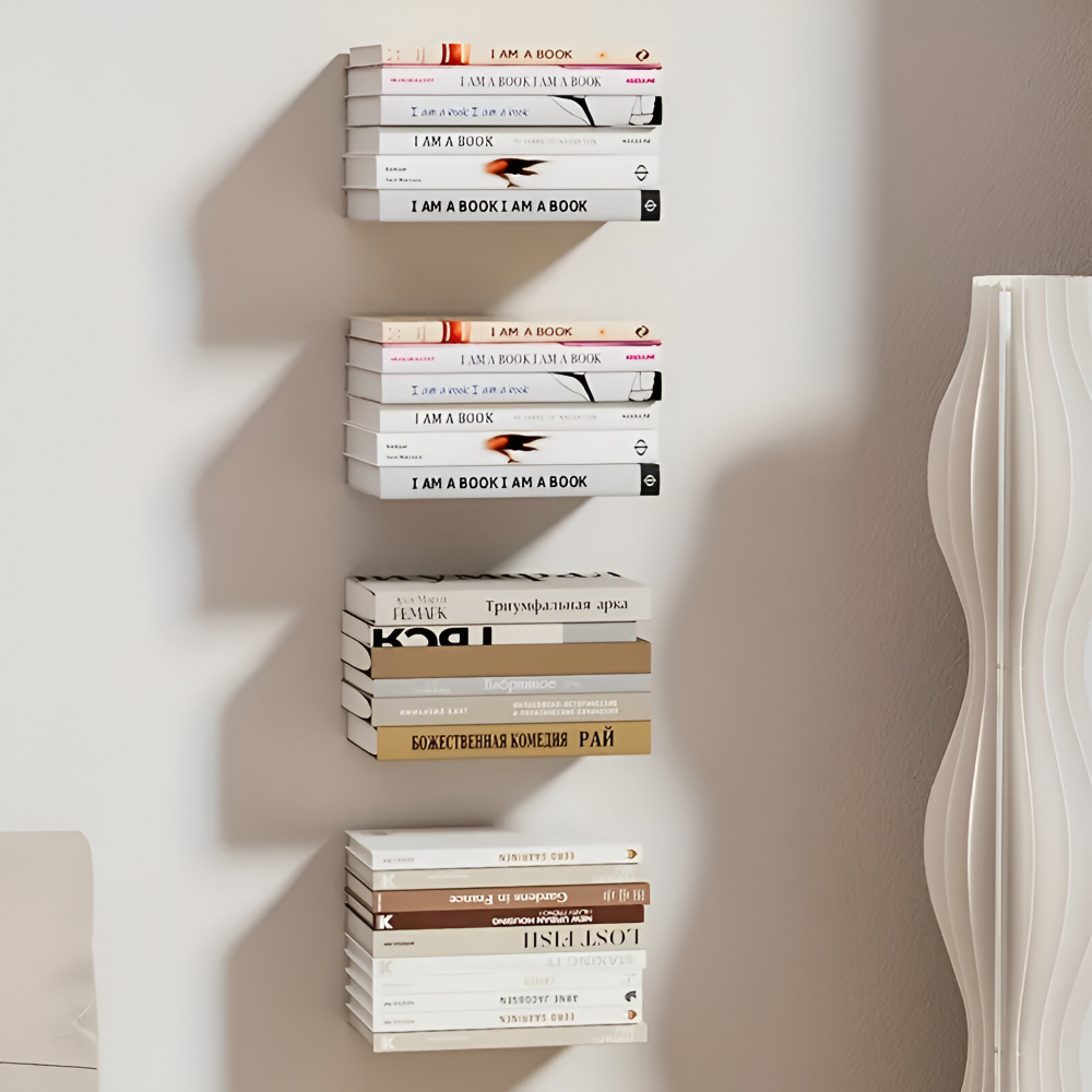 BowLift | Invisible Floating Bookshelves – Wall-Mounted Book Organisers & Stylish Space-Saving Wall Racks