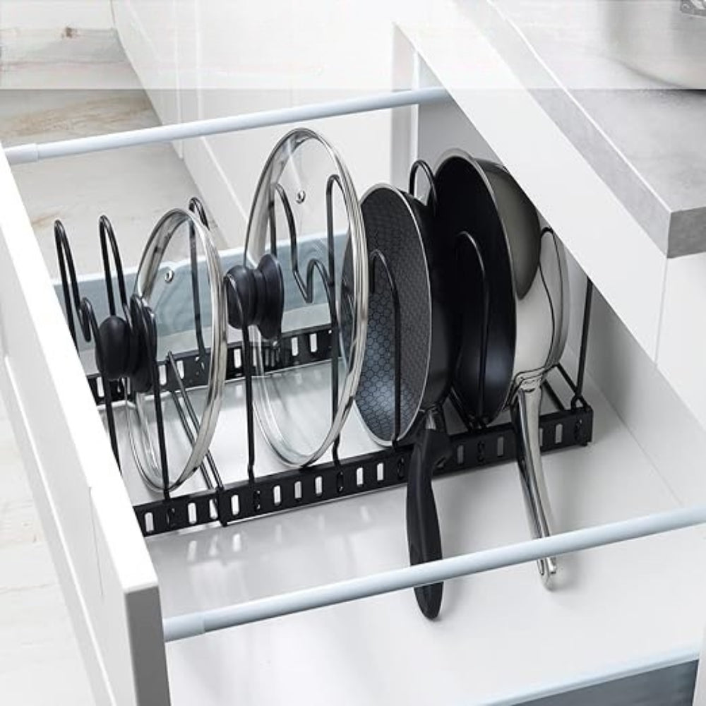 BowLift | Iron Dish Pot Lid and Utensils Storage Rack