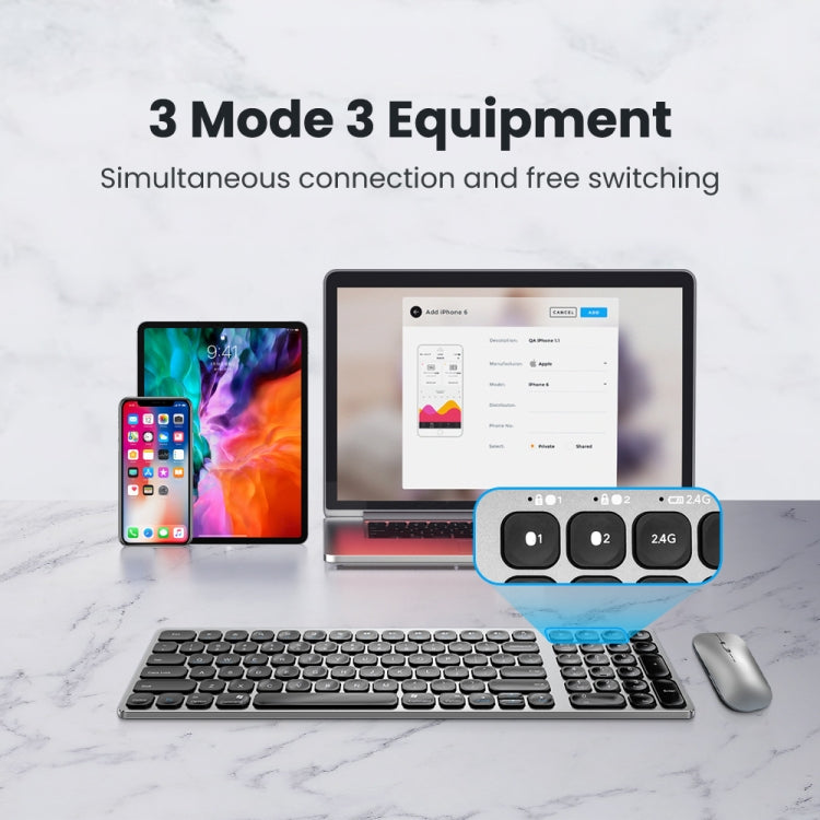 BowLift | K4500 Wireless Bluetooth Keyboard + Three-Mode Silent Charging Mouse Set