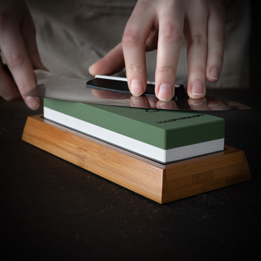 BowLift | Professional Whetstone Knife Sharpener - Dual-Sided Grit for Precision Sharpening & Maintenance of Kitchen Knives