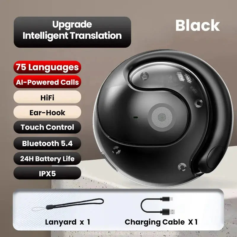 BowLift | Wireless Bluetooth Translation Earbuds – Real-Time Language Assistance Worldwide