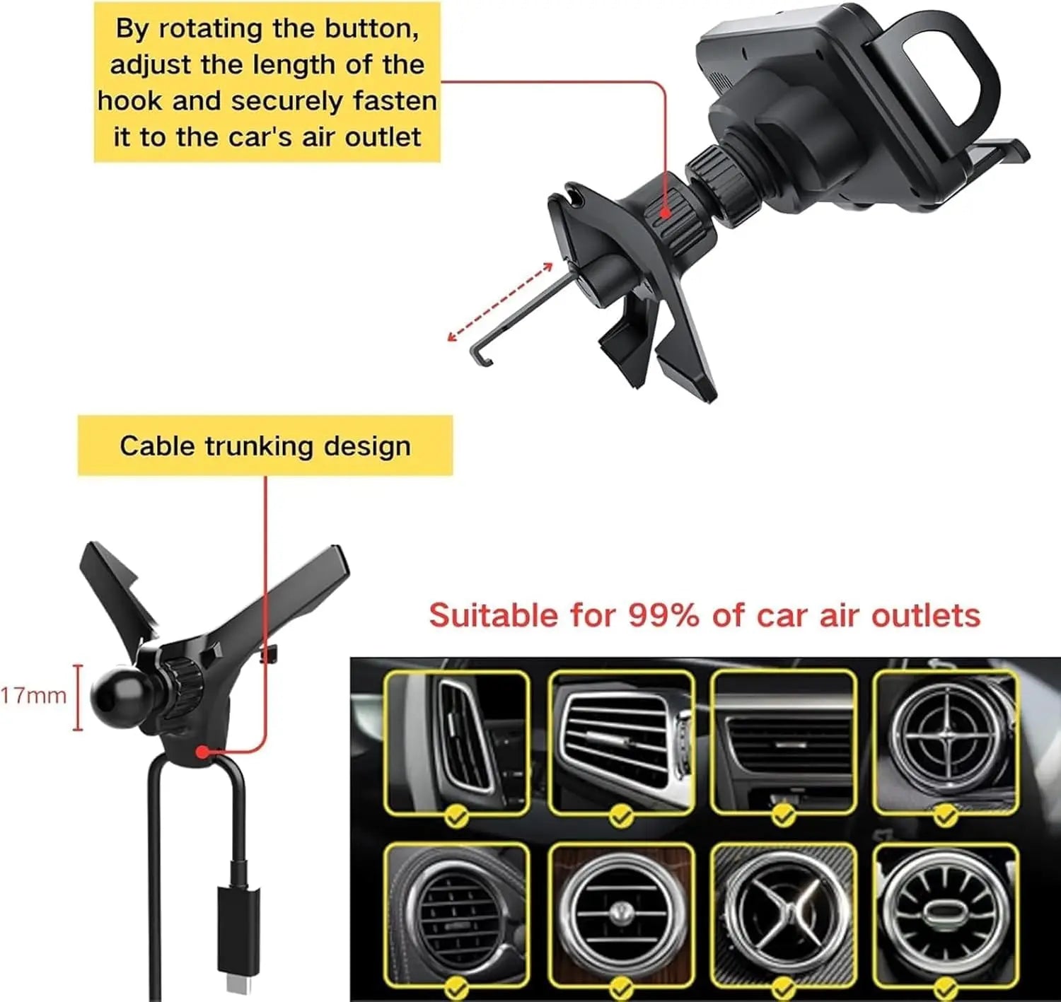BowLift | Wireless Phone Holder for Car with Fast Charging