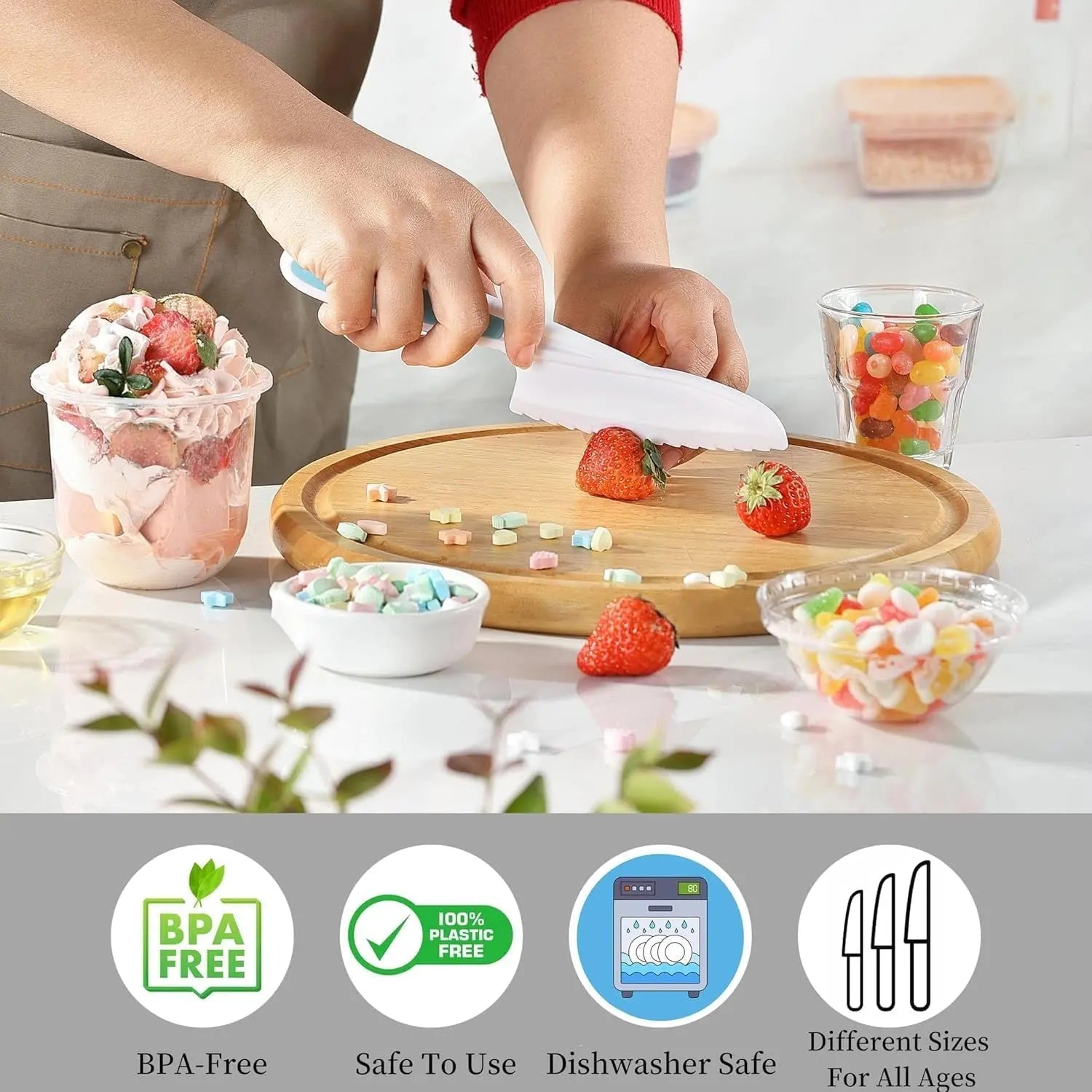 BowLift | Child-friendly kitchen set with knife, peeler & board