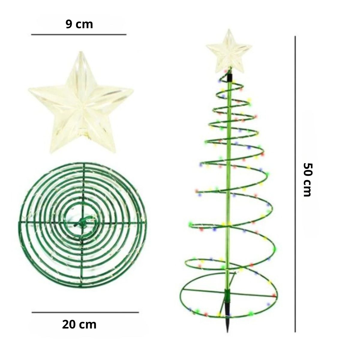 BowLift | SolarGlow Christmas Tree – Wireless LED Outdoor Lighting powered by Solar Energy