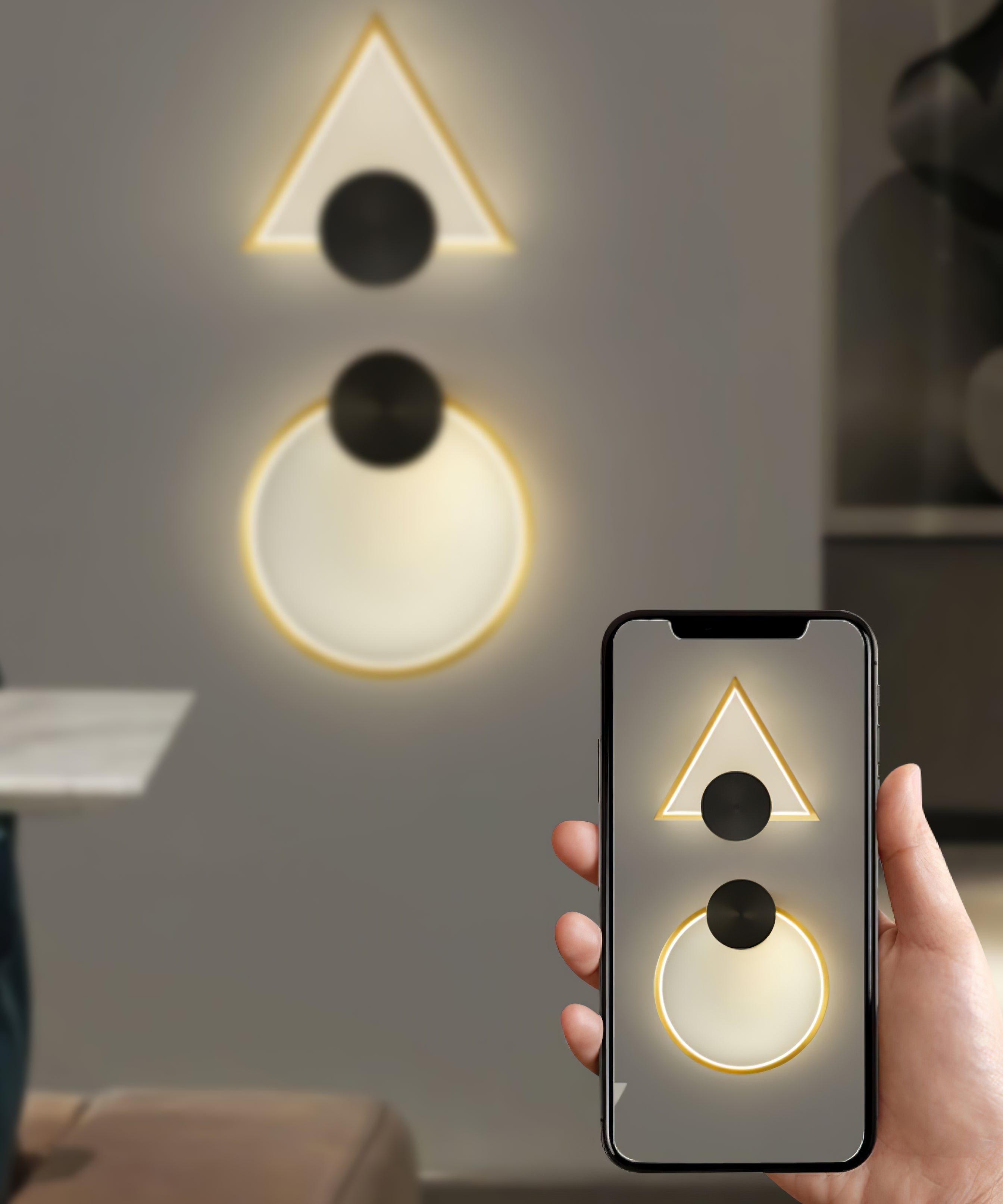 BowLift | GeoLight – Sleek Geometric Wall Lamp for Contemporary Spaces