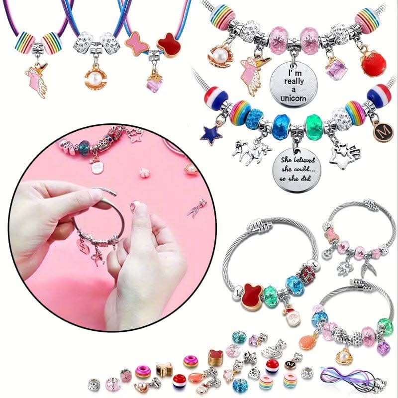 BowLift | Creative Bracelet Craft Kit for Girls with Sparkling Charms