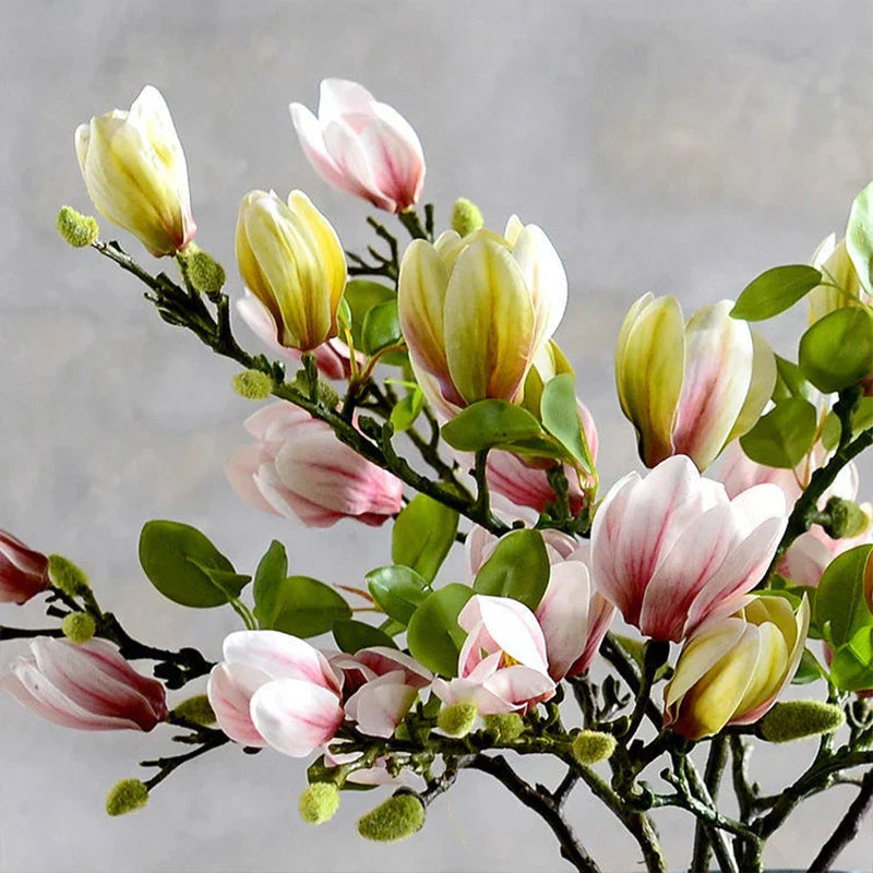 BowLift | BlijftBloei – Atmospheric Art Branch with Realistic Magnolia Flowers
