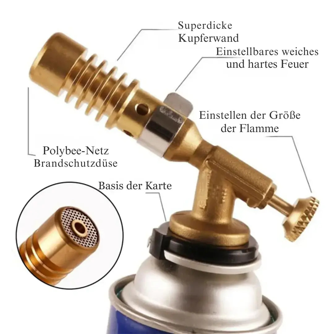 BowLift | Copper Gas Burner Portable – Safe Ignition Thanks to Safety Lock
