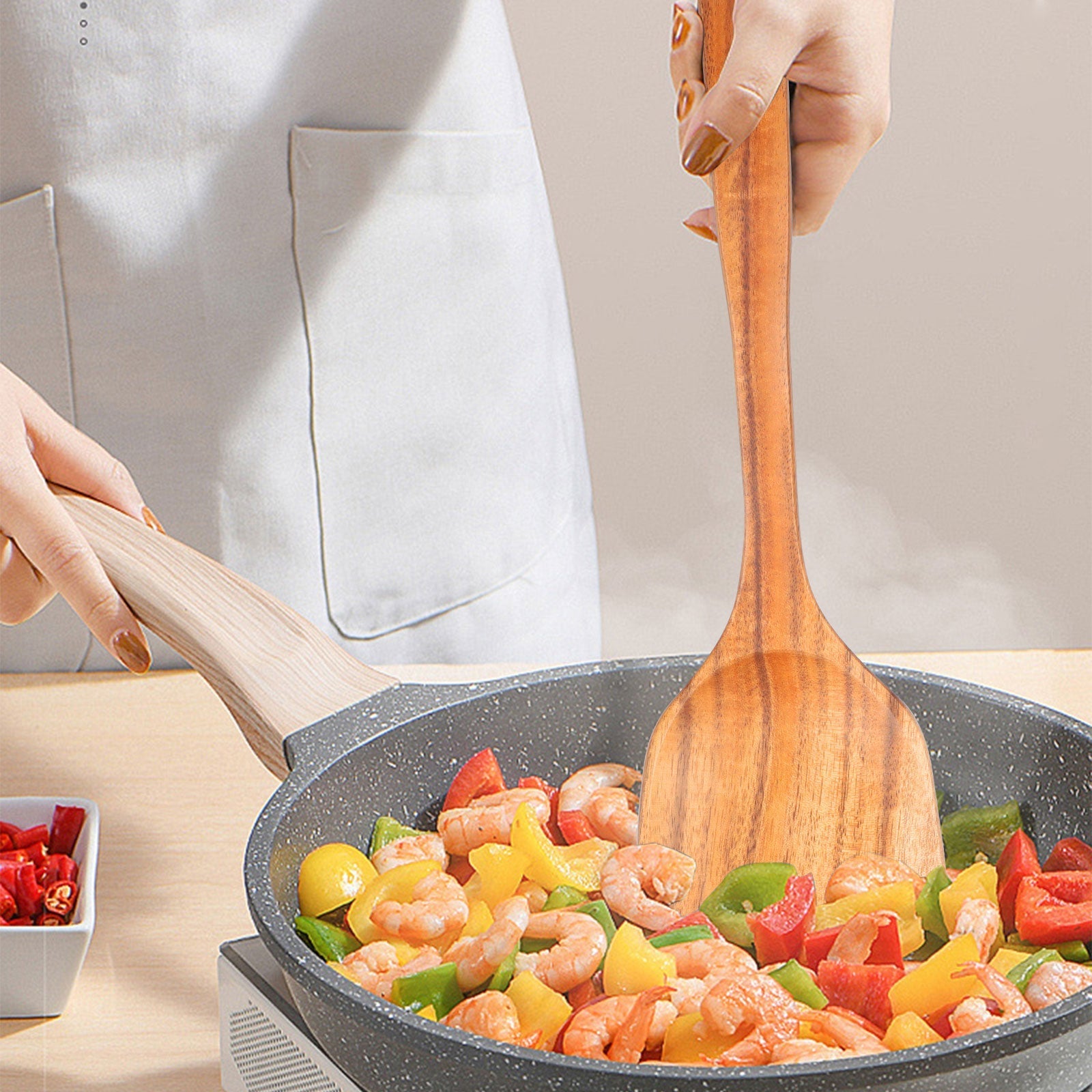 BowLift | Elegant Eco-Friendly Teak Utensil Collection for Every Chef - Non-Scratch & Easy to Clean