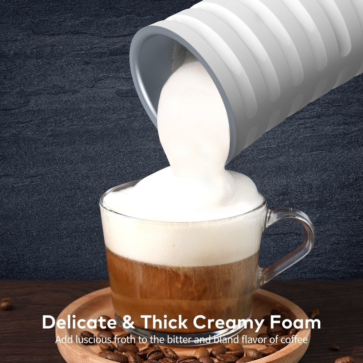 BowLift | 4-in-1 Milk Frother & Steamer for Coffee in Barista Quality