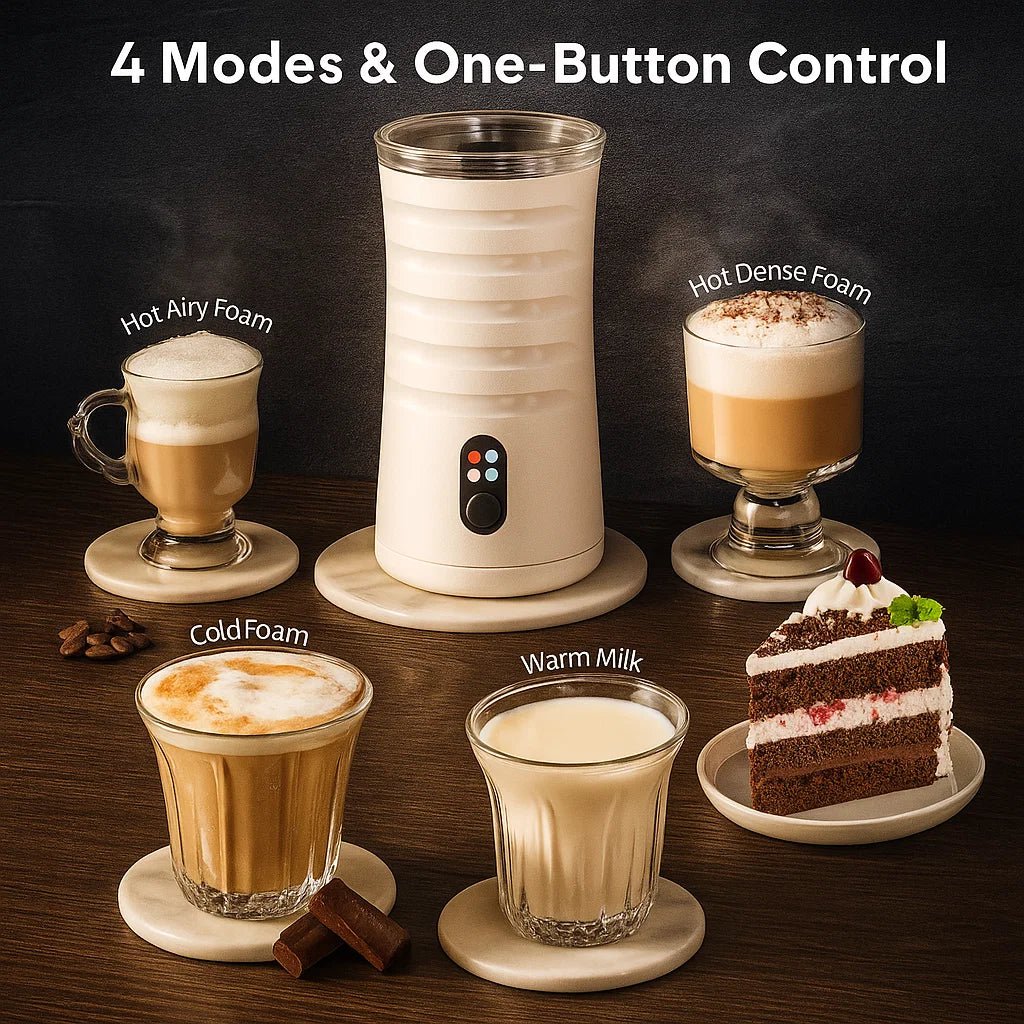 BowLift | 4-in-1 Milk Frother & Steamer for Coffee in Barista Quality