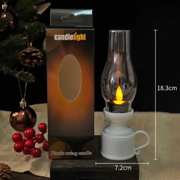 BowLift | LED Vintage Oil Lamp – Elegant Electronic Swing Candle
