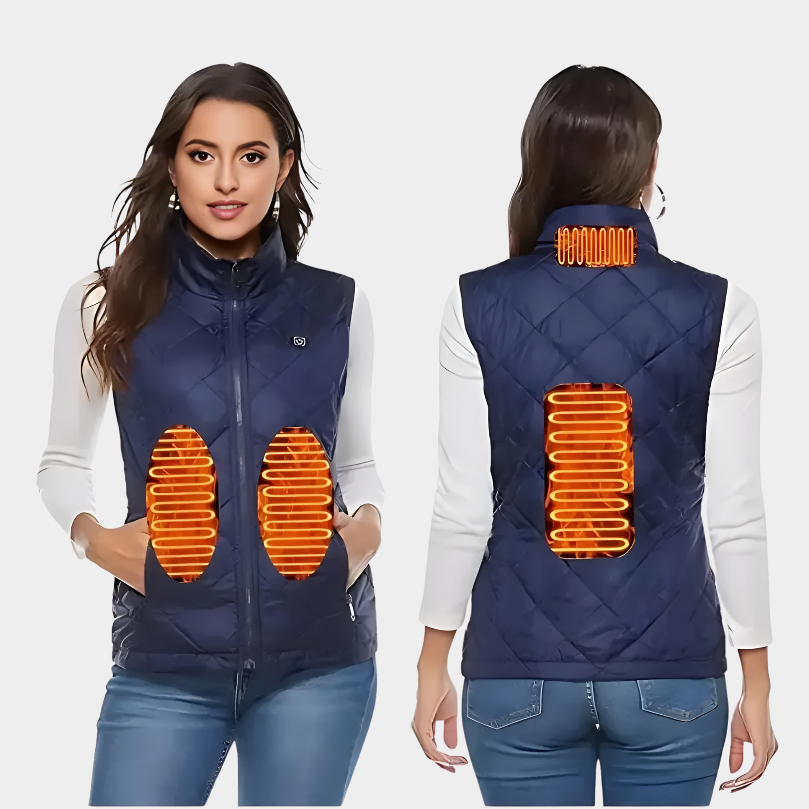 BowLift | Heated vest for women with dual control and 9 heating zones – comfort and warmth for every season