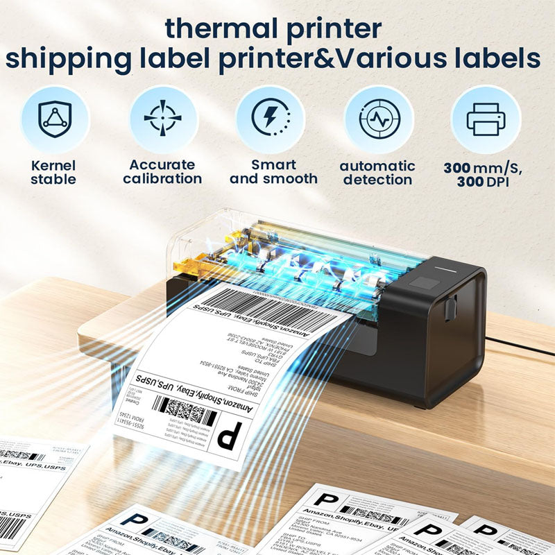 BowLift | Label Printer for small business 4x6 Bluetooth thermal printer 300mm/s desktop printer labels maker