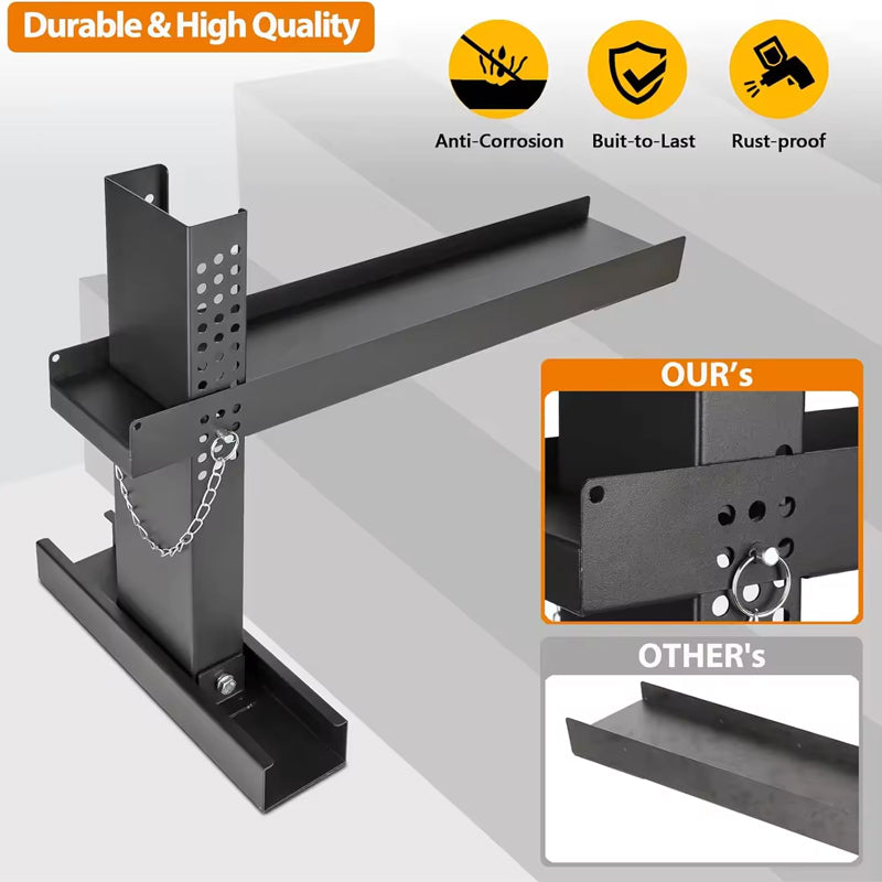 BowLift | Ladder Extender 20x4.7-Inch Standard Ladder Leveler Extension Ladder 10.2-16.5-Inch Adjustable Height Range High Strength Ladder Stabilizer