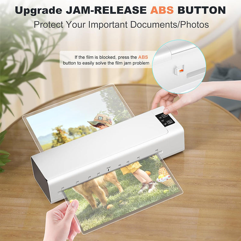 BowLift | 13 Inch Lamination Machine Personal Desktop Cold & Hot A3 Laminating Machine 60s Warm-Up Jam-Free Laminator Machine with 12 Pouches for Office, School