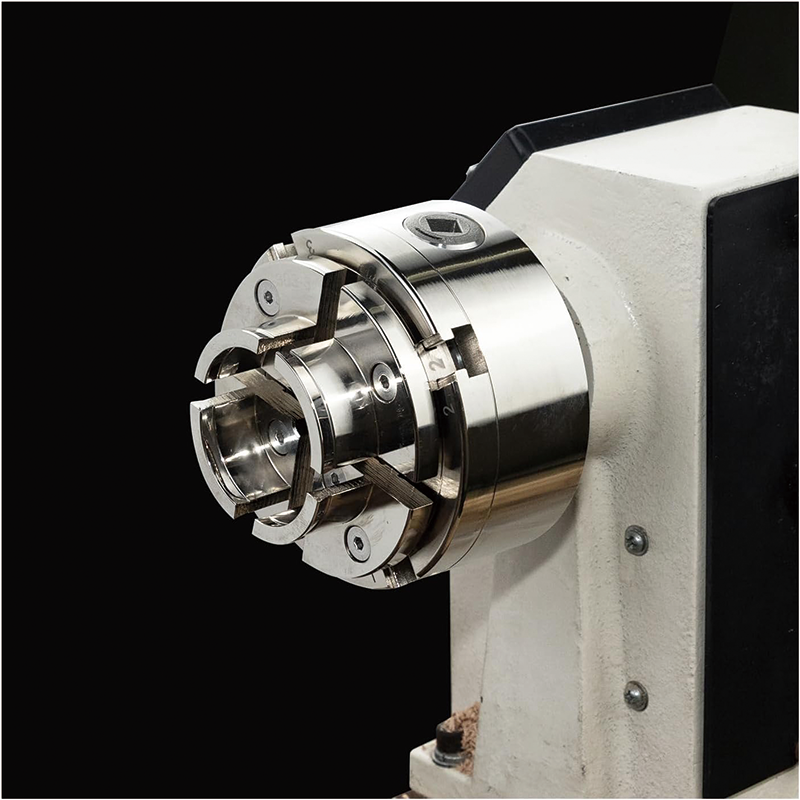 BowLift | Wood Lathe Chuck Set 4 Inch,Nickel Plated Self-Centering 4 Jaw Wood Turning Chuck, 3/4"x16TPI Adapter