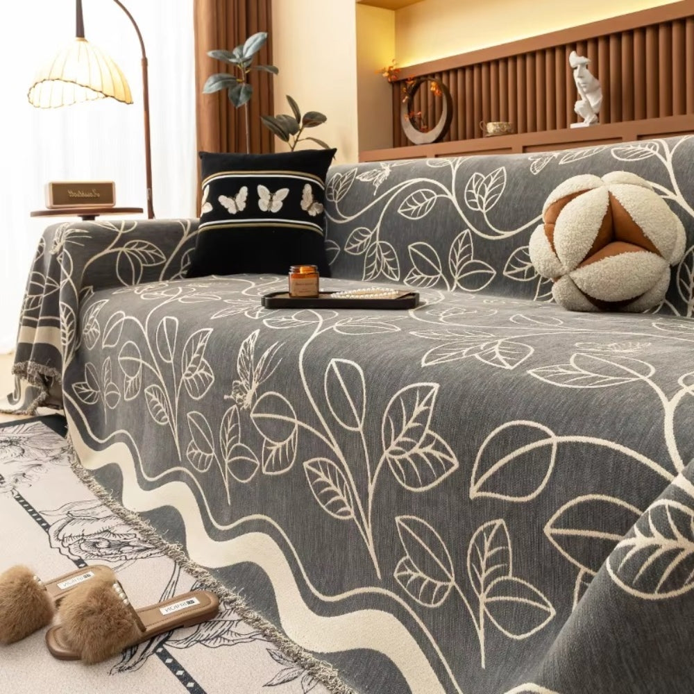 BowLift | Leaf Inspired Luxury Chenille Sofa Cover