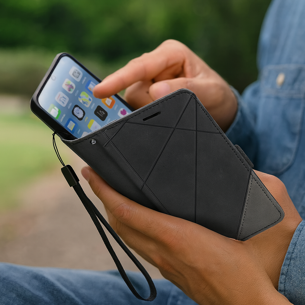 BowLift | Leather Wallet Flip Phone Case