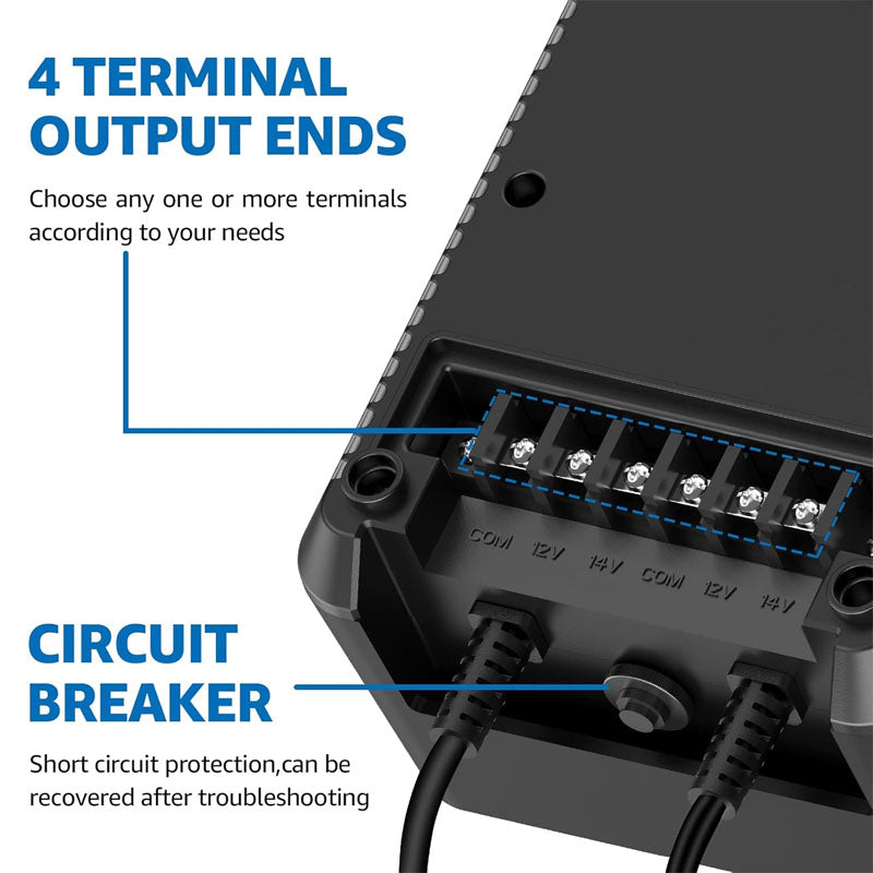 BowLift | 120W Lighting Safety Transformer with Timer and Photocell Sensor Waterproof for Spotlight Pathway Lightst