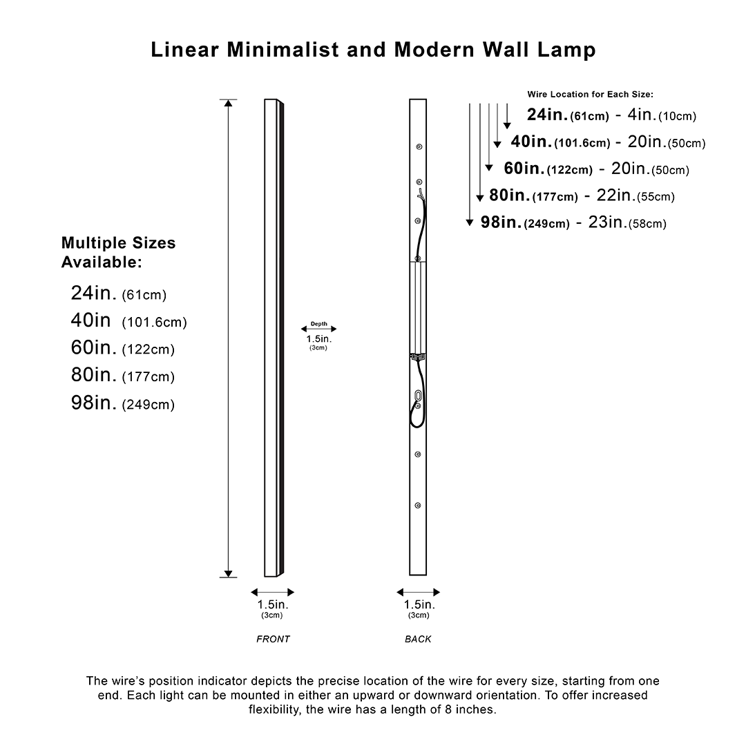 BowLift | Linear minimalist and modern wall lamp