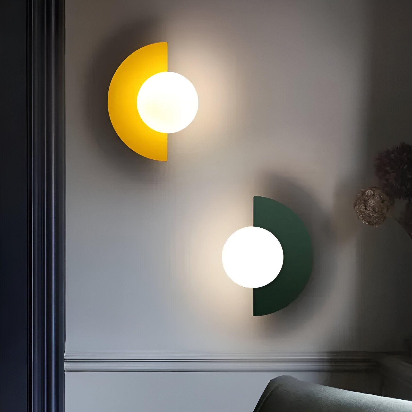 BowLift | LumiSphere Light - Modern Wall Lights - Plug-in Wall Lights - Wall Light Sconces