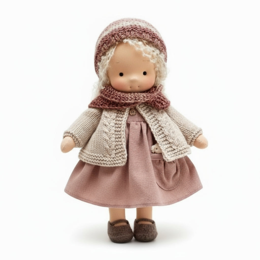 BowLift | Handmade Waldorf Doll Made of Cotton for Creative Play