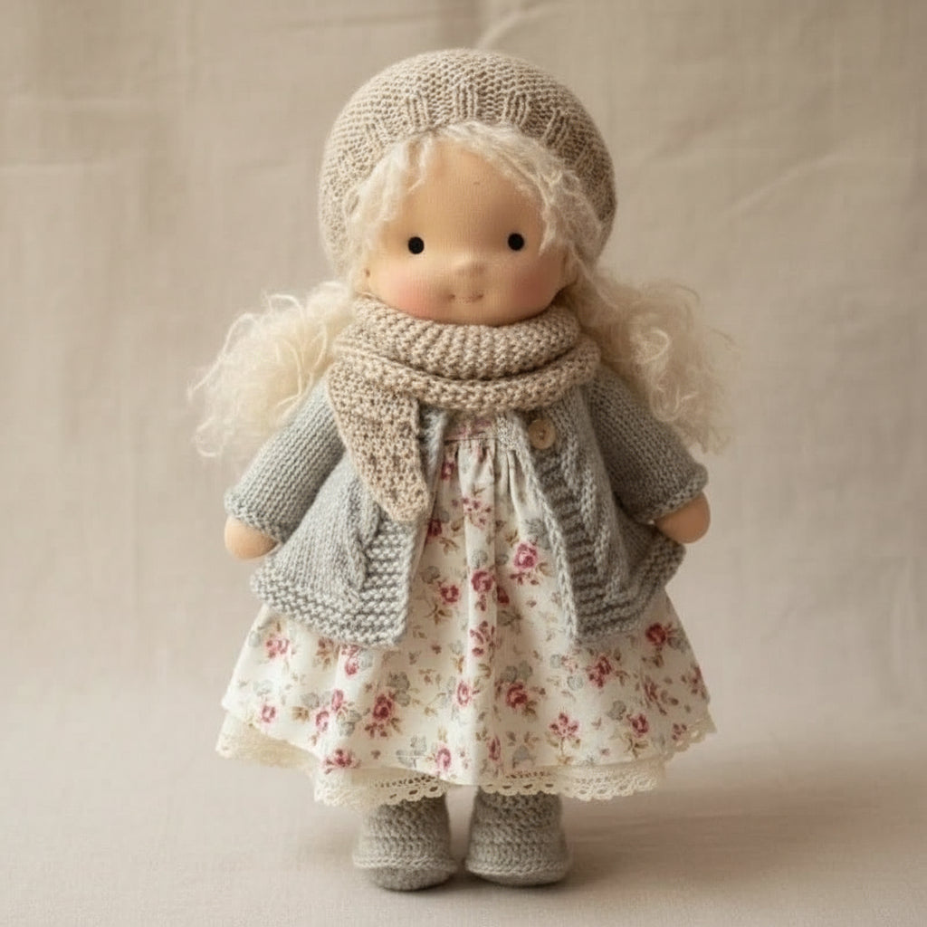 BowLift | Handmade Waldorf Doll Made of Cotton for Creative Play