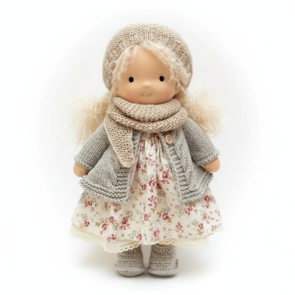 BowLift | Handmade Waldorf Doll Made of Cotton for Creative Play