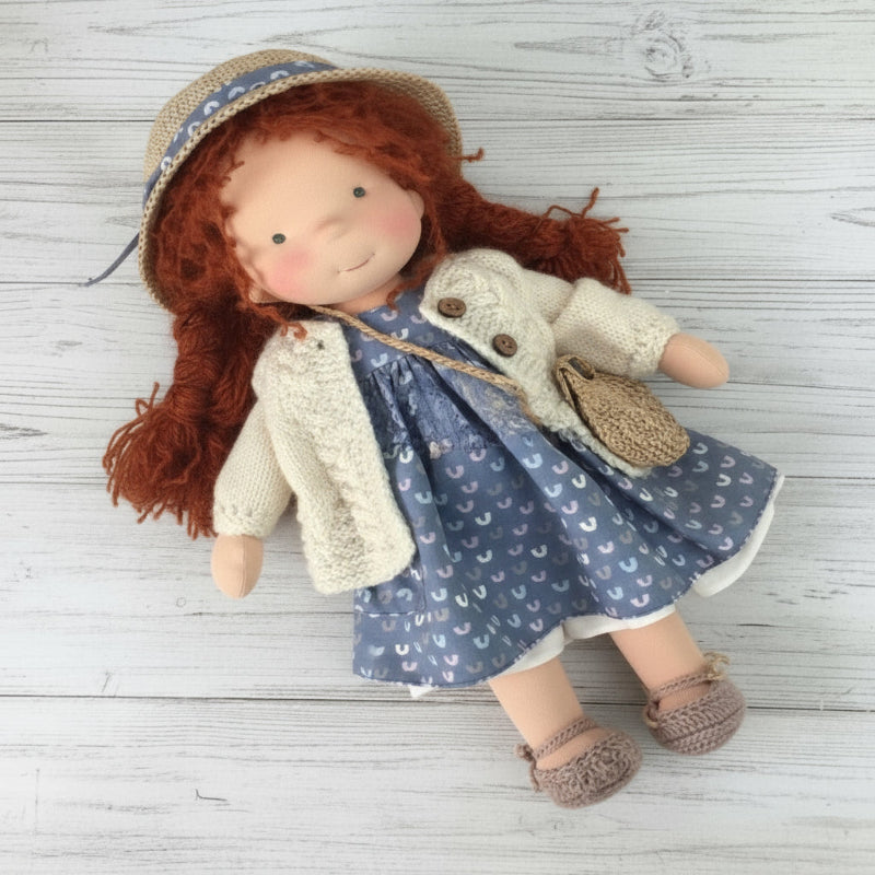 BowLift | Handmade Waldorf Doll Made of Cotton for Creative Play