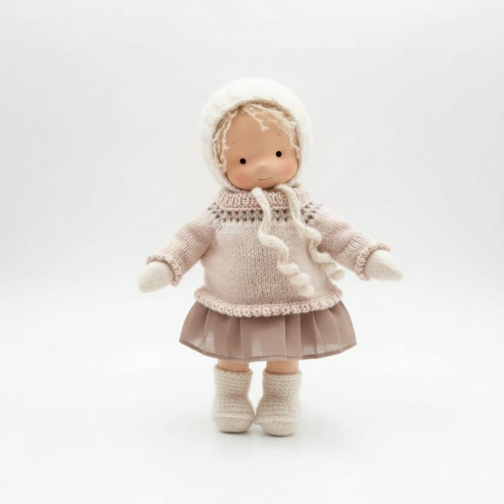 BowLift | Handmade Waldorf Doll Made of Cotton for Creative Play