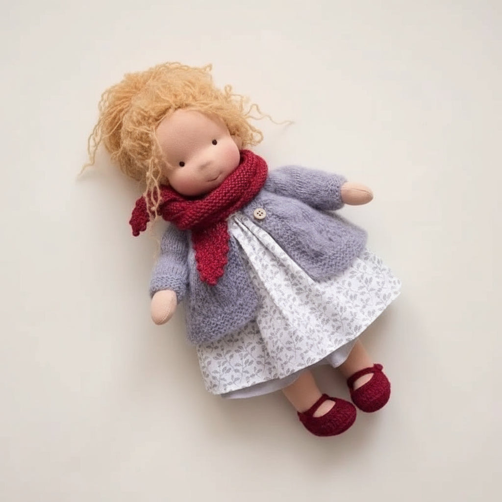 BowLift | Handmade Waldorf Doll Made of Cotton for Creative Play