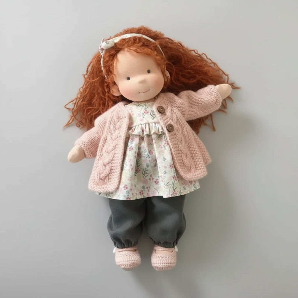 BowLift | Handmade Waldorf Doll Made of Cotton for Creative Play