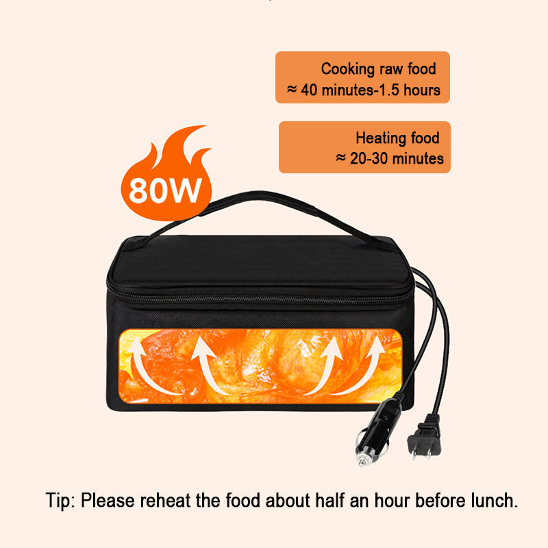 BowLift | 12V 24V Food Warmer Electric Lunch Box Personal Heated Lunch Box for Cooking and Reheating Food in Car,Truck,Camping, Work